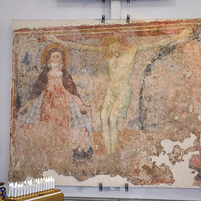 affresco all'interno della pinacoteca